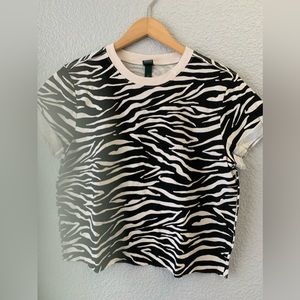 Wild fable - zebra print crop top!